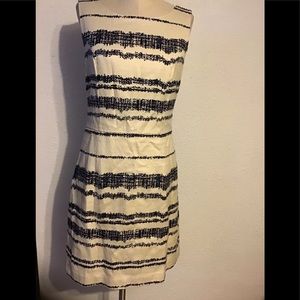 Banana republic sheath spatter striped dress size 8